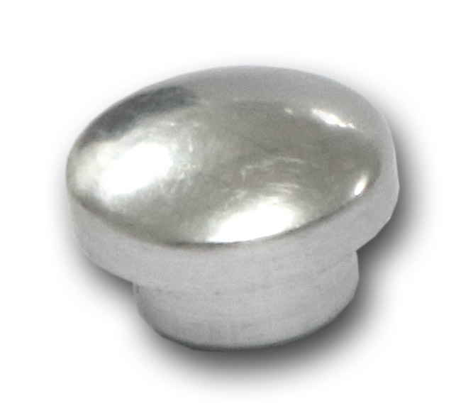 Bouchon aluminium bombé pour lisse Ø16mm Chrome CB16 : ,  fabricant de garde-corps et balustrades aluminium 100% sur mesure