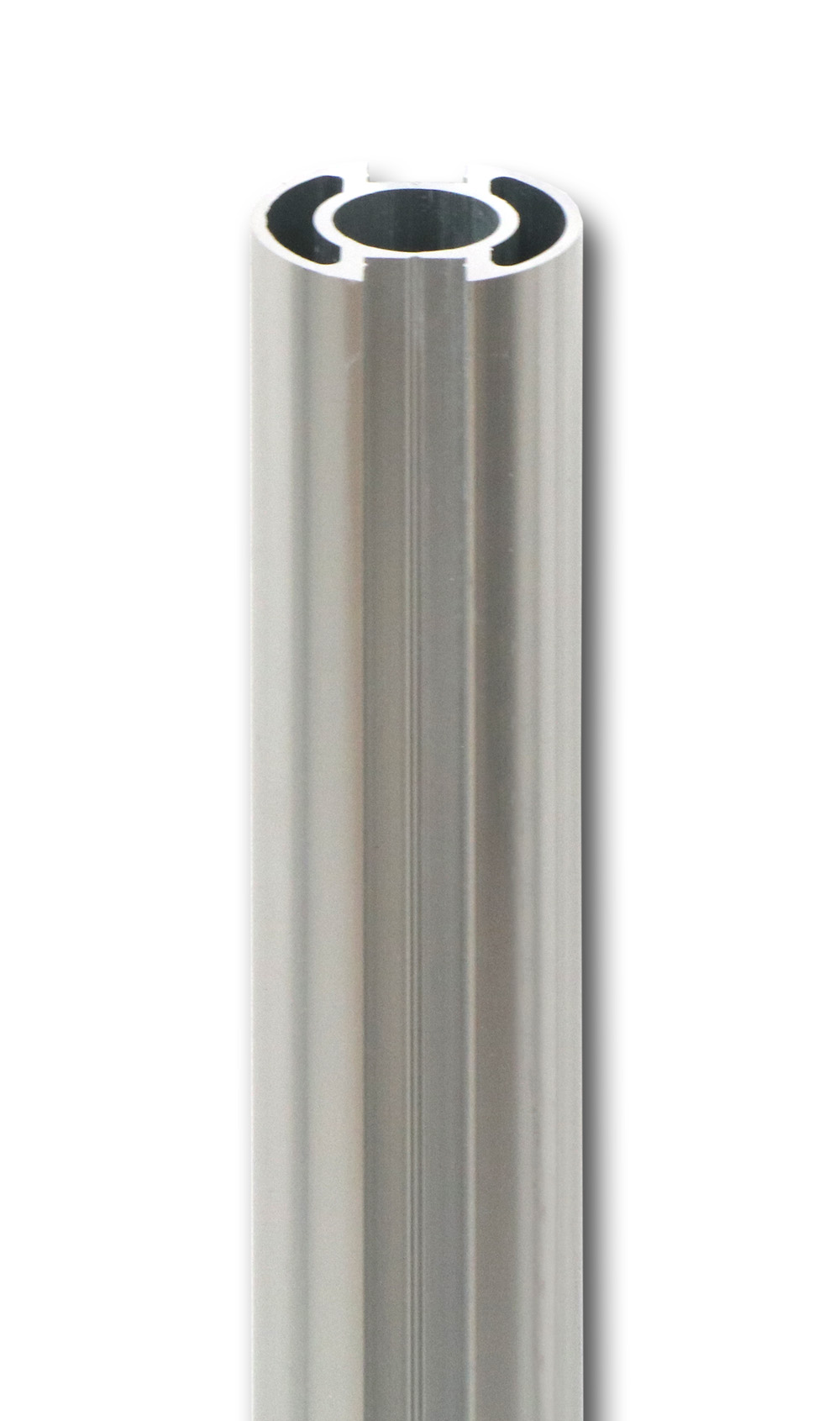 Profilé cache rainure aluminium de poteau Ø40mm gamme façon inox