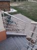 Balustrade d'escalier alu finition inox, 4 lisses horizontales, hauteur finie de 0.90m