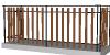 Balustre / lame aluminium imitation bois de balcon pour remplacer planche bois de garde-corps, 60mm (6cm) de large et longueur sur mesure