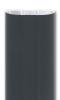 Poteau alu complet avec platine pour clôture thermolaqué (couleur RAL) de 9cm de large X 5.3cm d'épaisseur Couleur retenue : Gris anthracite RAL7016