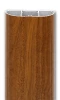 Poteau de façade (anglaise) INTERMEDIAIRE ou EXTREMITE pour remplissage barreaudé, aluminium imitation bois (chêne doré) Imitation bois : Chêne doré
