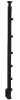 Poteaux avec lisses horizontales thermolaqué gris anthracite, blanc, noir