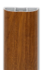 Barreau complet aluminium imitation bois de clôture de 6 cm de large avec visserie inox et cache, longueur sur mesure Imitation bois : Chêne doré