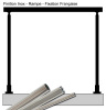 Rampe alu finition inox avec poteaux, sans remplissage, fixation au sol (française) ou sur le coté (anglaise)