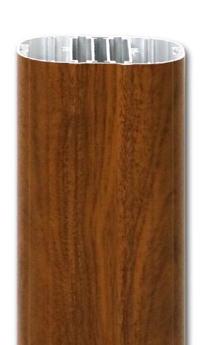 Profilé Biprofil aluminium imitation bois chêne doré pour réaliser poteau de garde-corps de 1m à 4m