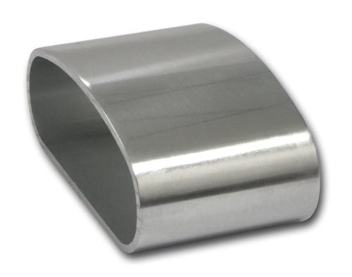 Bague de jonction aluminium entre 2 mains-courantes ovales (largeur de 80mm), finition inox