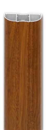 Barreau complet aluminium imitation bois de clôture de 6 cm de large avec visserie inox et cache, longueur sur mesure