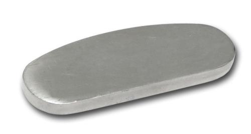Bouchon aluminium ovale pour main-courante ovale alu de 80mm de large finition inox
