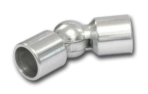 Coude articulé aluminium pour jonction d'angle de lisses Ø16mm