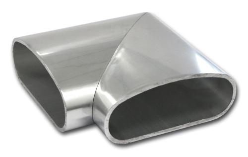 Raccord d'angle droit 90° aluminium pour main-courante ovale de 80mm de large, finition inox