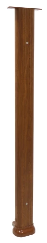 Poteau de sol INTERMEDIAIRE ou EXTREMITE pour remplissage barreaudé, aluminium imitation bois (chêne doré)