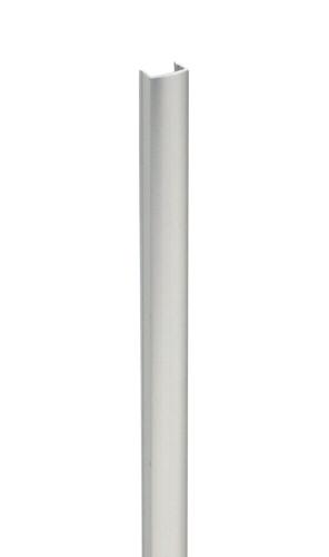 Profilé cache rainure aluminium de poteau Ø40mm gamme façon inox de 1m à 6.50m